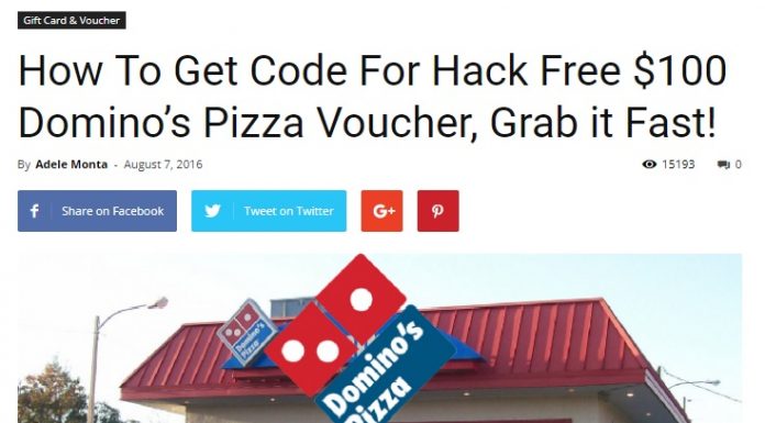 My Experience of Receiving Free Dominos Pizza Voucher Dominos Pizza Voucher