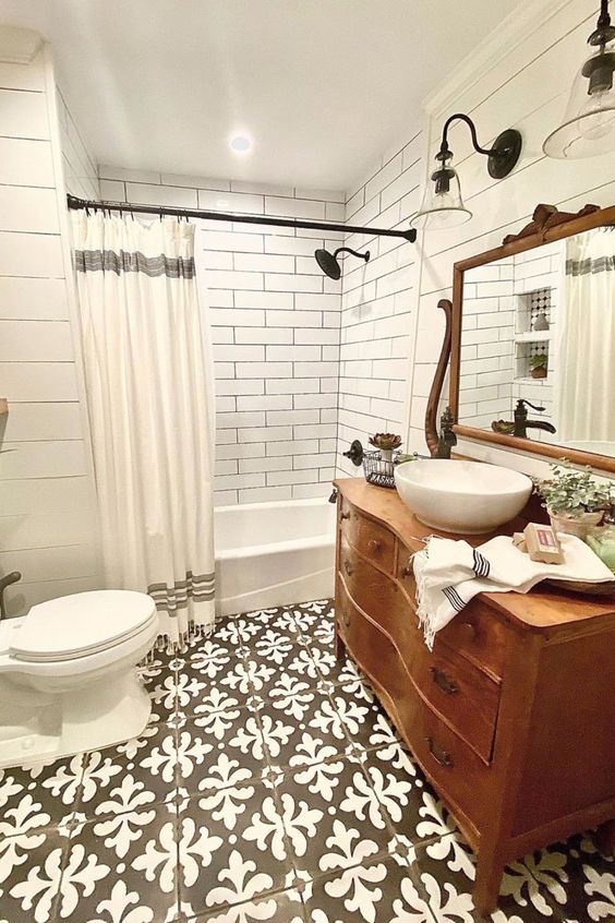 bohemian bathroom