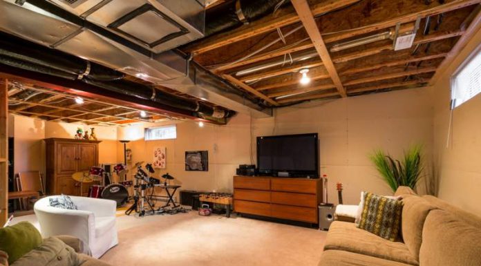 Tropical Basement Decor