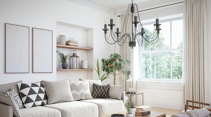 Monochrome Family Room Decorating Ideas