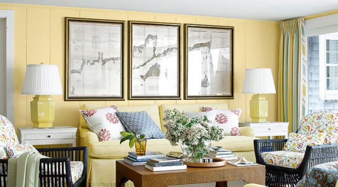 Yellow Wall Interior Decor